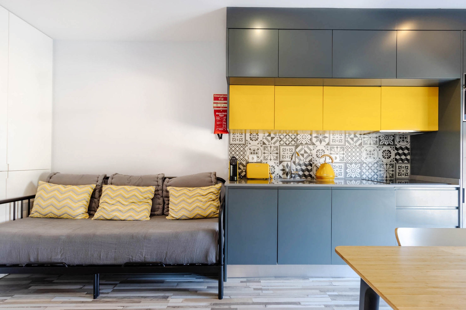Twin Balcony Flats, Bold Yellow Style by HostWise 32 Host Wise Booking