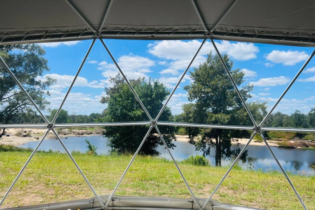 EcoDome on the River Tiny River Houses - Book your dream tiny house now!