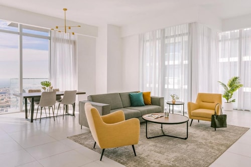 Two Bedroom Sea View  Near Canadian University DXB 3 Luxury Bookings