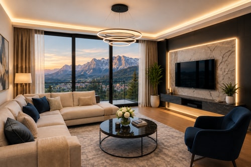 Modern Studio in Bușteni with mountain view