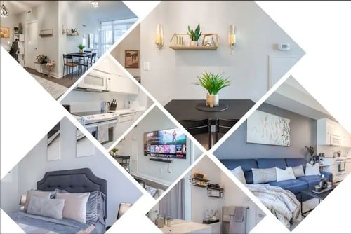 Luxury Downtown 1 bedroom+ den condo- Free Parking