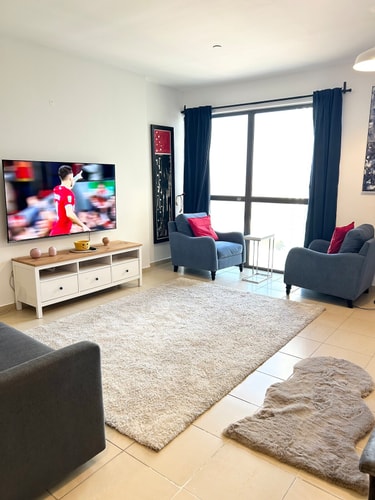 Breathtaking Sea and Palm View Spacious Studio