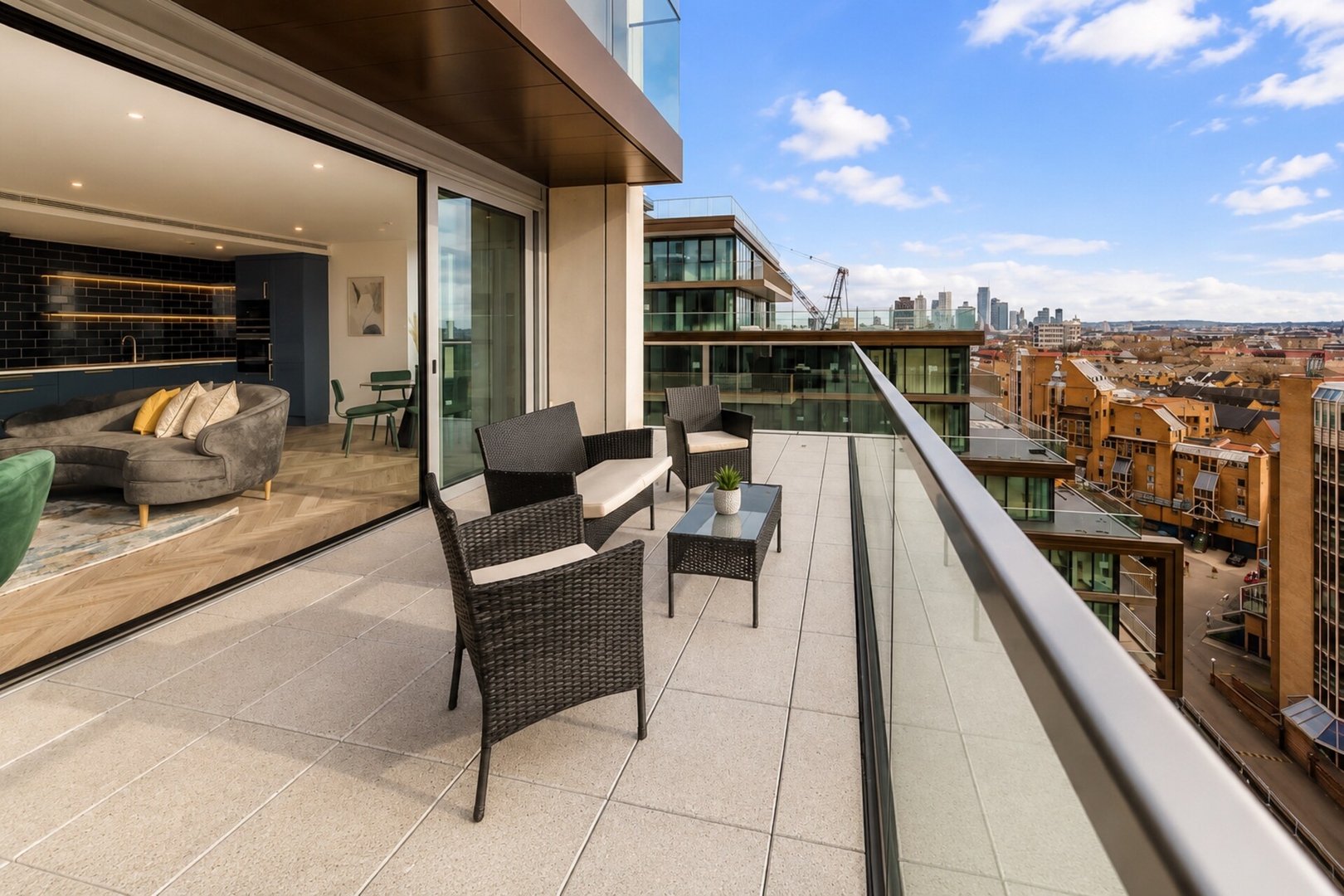 Designer Skyline Retreat • Huge Terrace • A/C 5