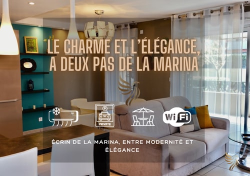 NewPort Riviera T3, Terrace, Clim, Garage, Wifi 7 CapitalChic Conciergerie