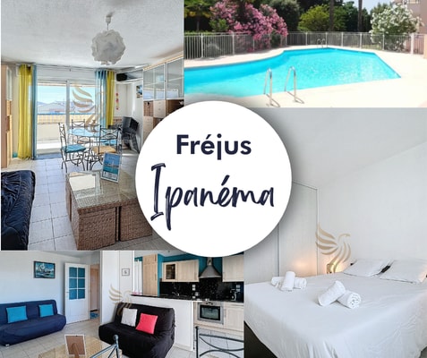 T2, terrasse, clim, garage, piscine, 750 m plage. CapitalChic Conciergerie