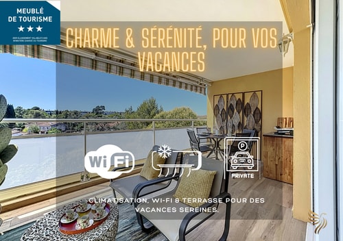 Serenity Getaway–4 people–WiFi–Terrace–Garage 5 CapitalChic Conciergerie