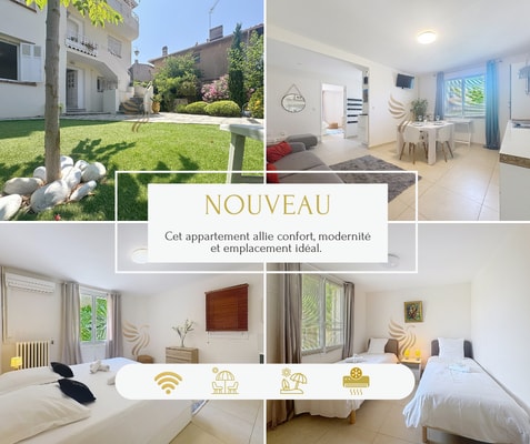 Jolie T3 avec jardin privé à 2 pas du centre-Clim CapitalChic Conciergerie