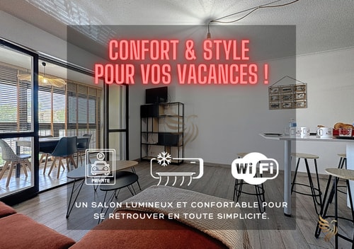 Studio 4pers-Terrace-clim-wifi-parking 1 CapitalChic Conciergerie