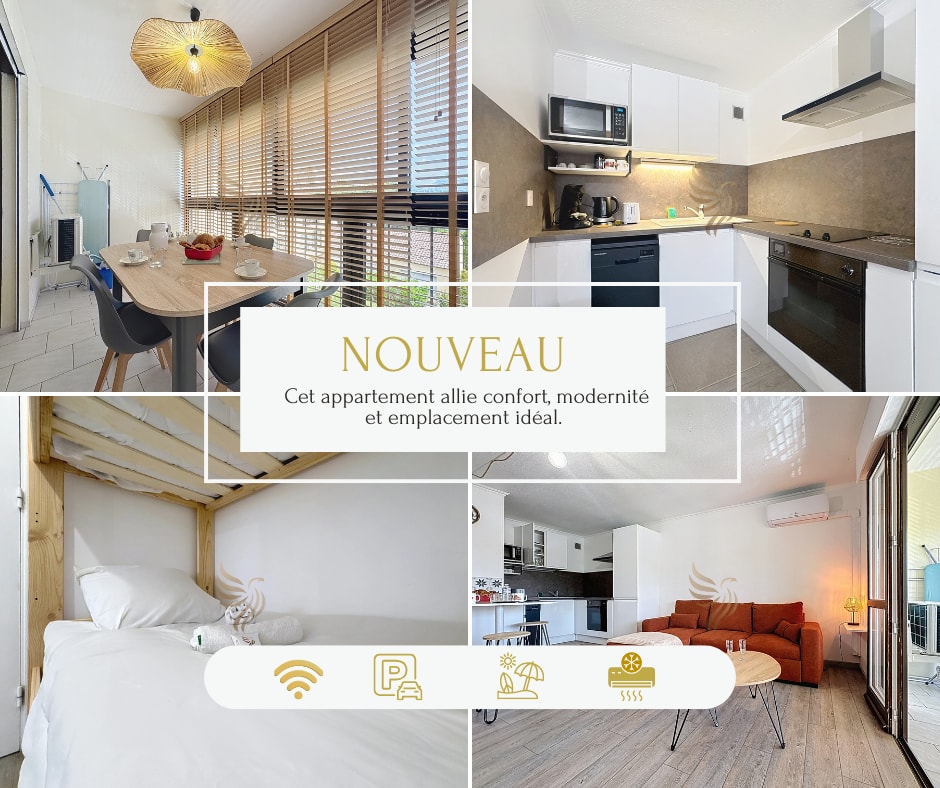 Studio 4pers-Terrace-clim-wifi-parking CapitalChic Conciergerie