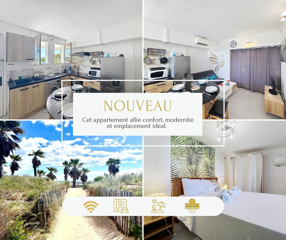 Studio 4 pers-wifi-mer-étang à St-Aygulf CapitalChic Conciergerie