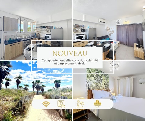 Studio 4 pers-wifi mer-étang à St-Aygulf CapitalChic Conciergerie