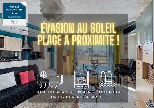 4-room,garage,swimming pool,750 m from the beach. 1 CapitalChic Conciergerie