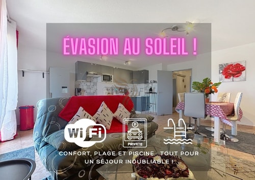 3-bed apt, 4 ppl, pool, WiFi, parking 10 CapitalChic Conciergerie