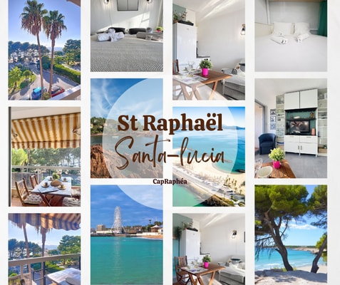 CapRaphéa T2,Vue mer, balcon, parking, CLIM, WIFI. CapitalChic Conciergerie