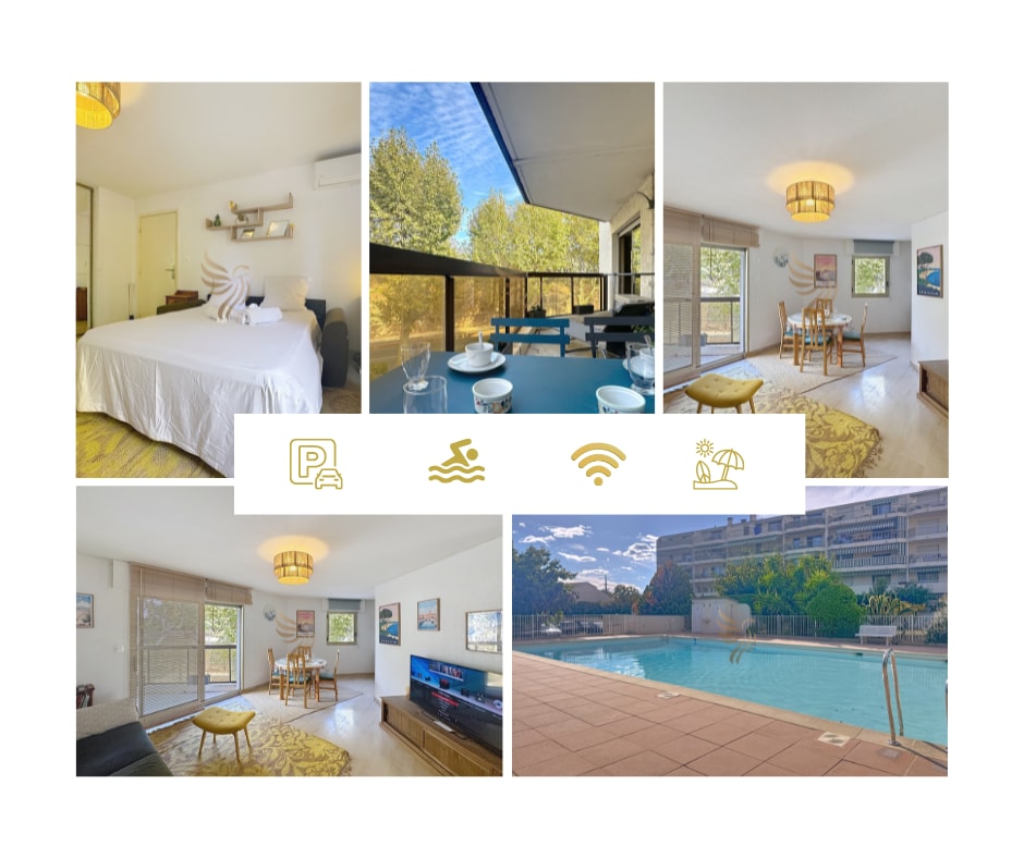 Édenia, AC,balcony swimming pool, Wi-Fi & parking CapitalChic Conciergerie