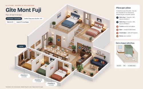 Fuji 5 CH 10 personnes clim parking
