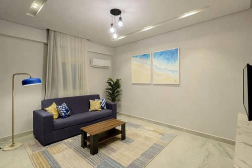 Blue & White 2BR Apt for 5, 2 Baths — photo 2 of 16