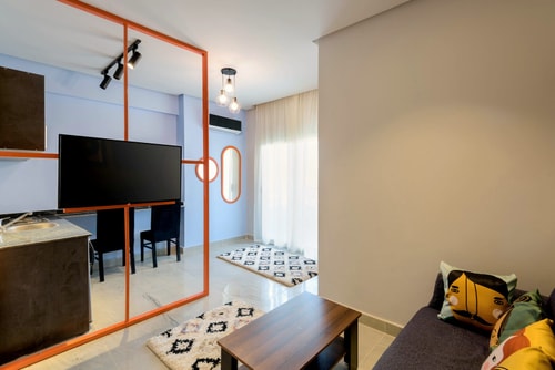Colorful Studio with Balcony, 90th St, New Cairo