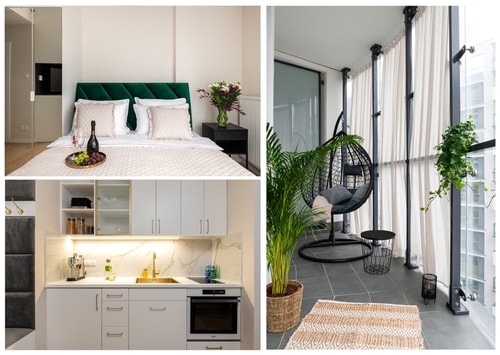 Exclusive Studio on Kasprzaka St Warsaw Tower Wola 5 NESTARO