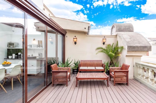 Home Suite Home II · Terraza, balcón y A/A · foto 9 · Only Charming, Madrid