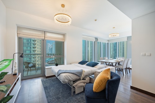 Stylish 2BD Near Burj | Partial Fountain View 9 Mi Casa Holiday Homes