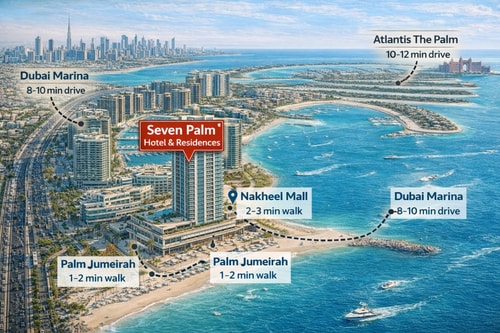 Luxury 1BR Palm Beach Access Huge Balcony 1 Mi Casa Holiday Homes