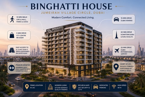 Modern 1BR | Balcony | Binghatti House JVC 1 Mi Casa Holiday Homes