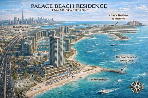 Beach access 2BR with Balcony & Sea View 32 Mi Casa Holiday Homes