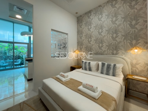 Modern Furnished Studio in Villa Pera JVC 15 Sejourne - Luxury Holiday Homes | Luxury short term rentals in Dubai