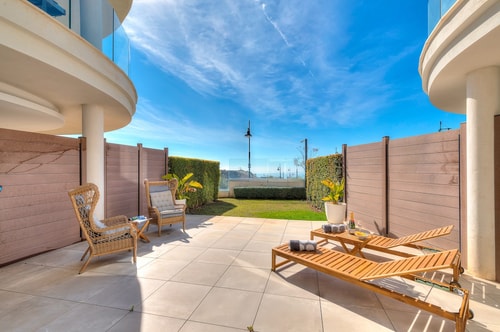 Beautiful sea view from garden.