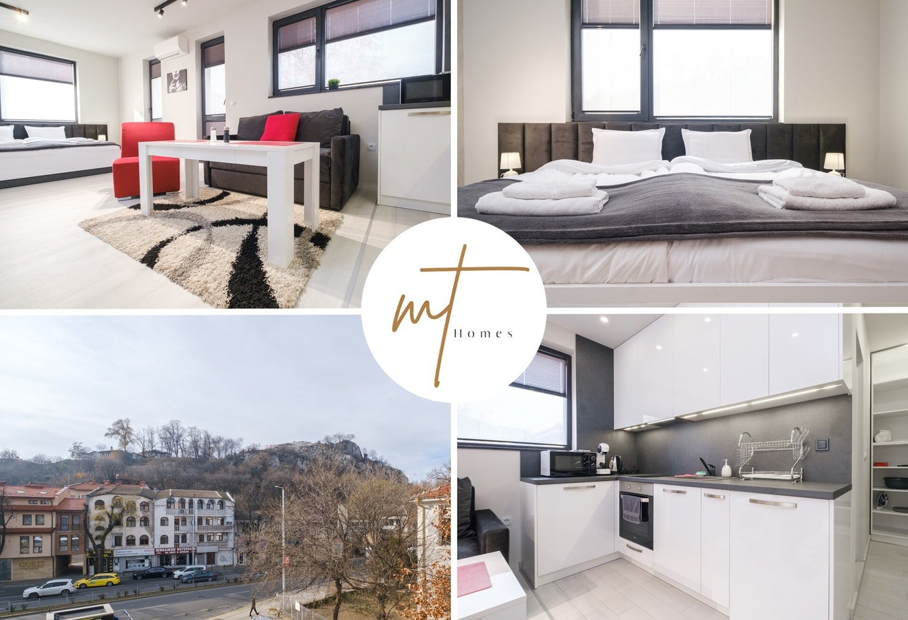 Heart of Plovdiv Studio Apartment Free Parking MT Homes Property Management